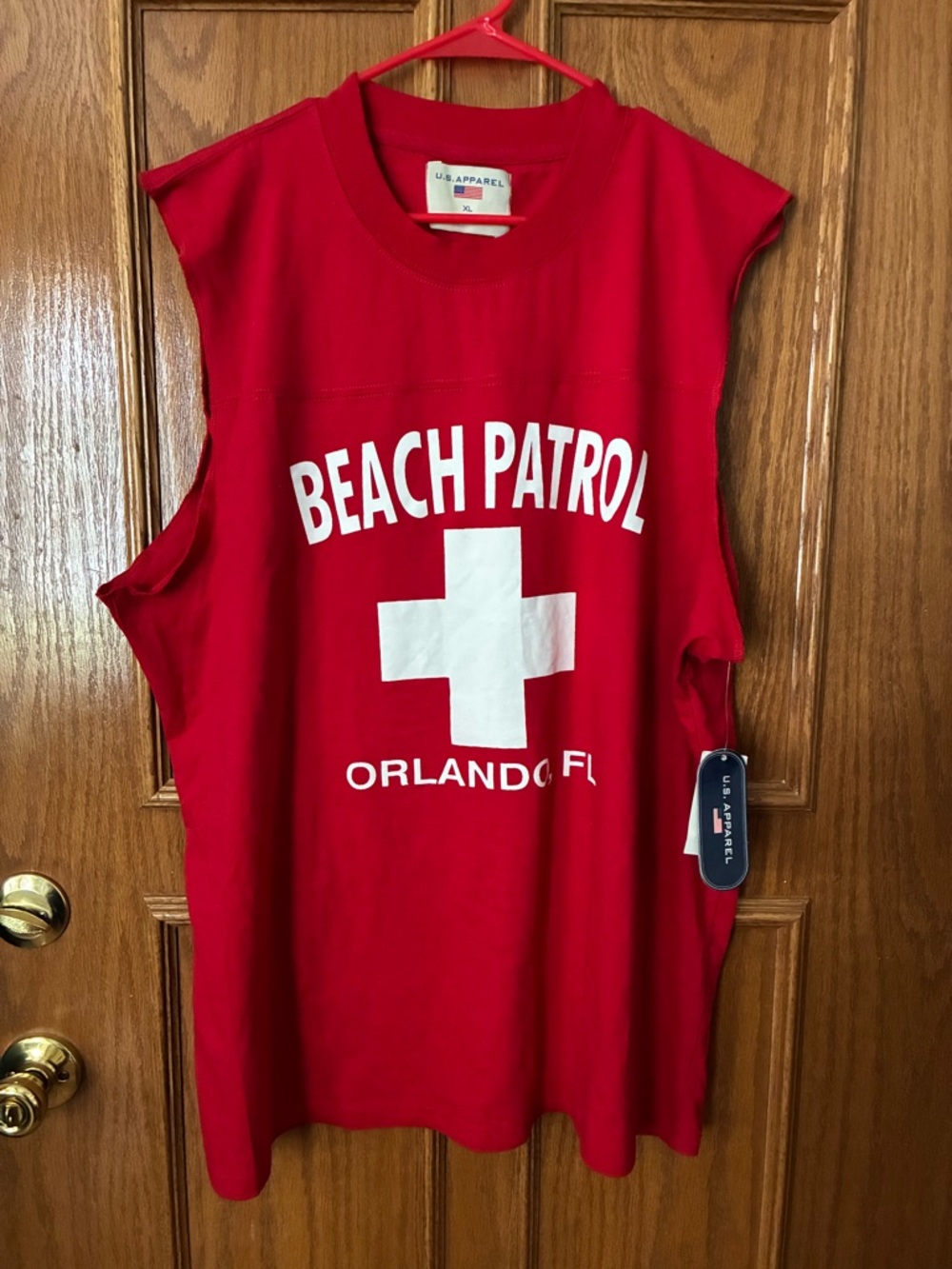 U.S. Apparel Men’s Red 'Beach Patrol' Tank Top, Size XL